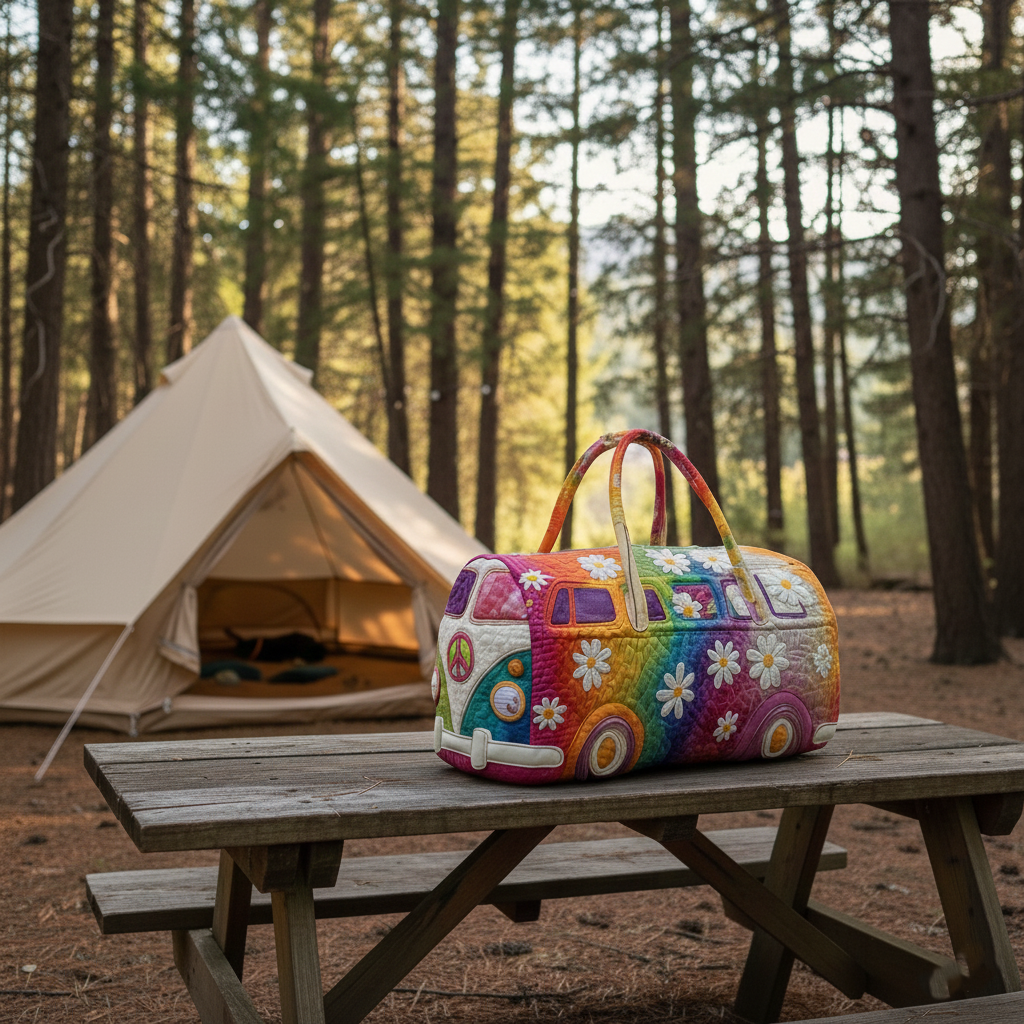 Hippie Journey Quilted Duffle Bag GFTOTP10823