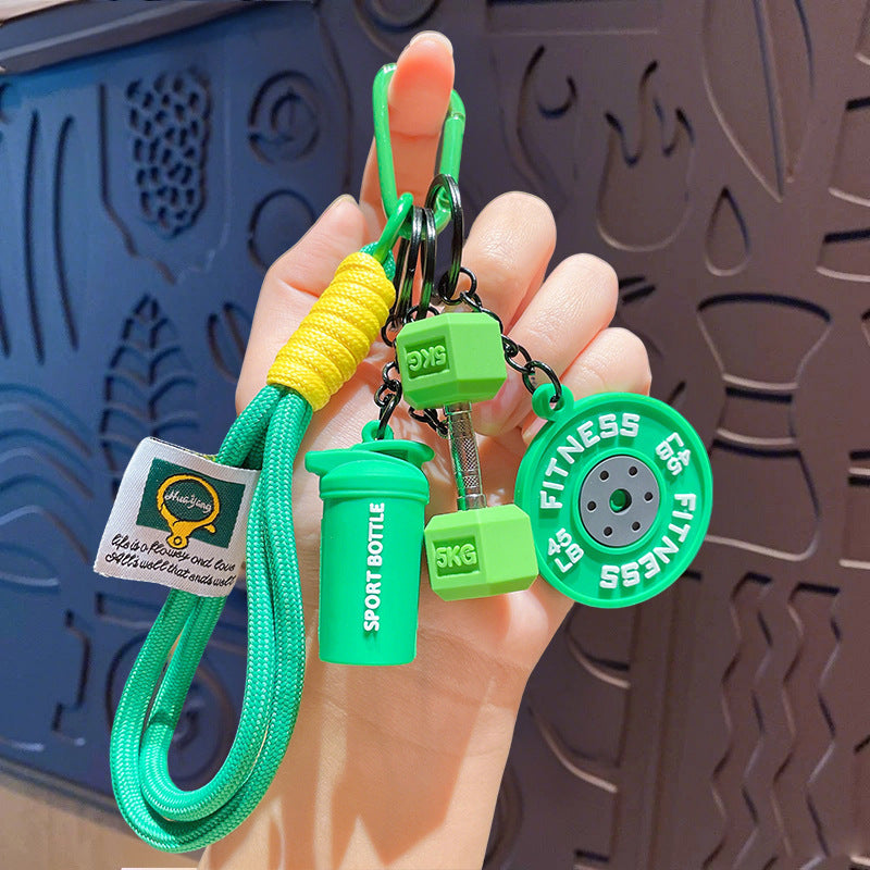 🔥Hot Sale 50% OFF🤩Mini Dumbbell Barbell Keychain🏋🏻 | 🏃🏻Fitness Dopamine Color Bag Charm 🌈🎁