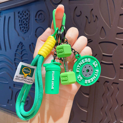 🔥Hot Sale 50% OFF🤩Mini Dumbbell Barbell Keychain🏋🏻 | 🏃🏻Fitness Dopamine Color Bag Charm 🌈🎁