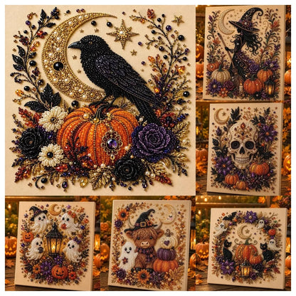👻 Halloween Pearl Diamond Art Kit – Spooky-Cute DIY Wall Decor