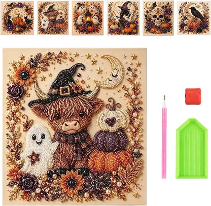 👻 Halloween Pearl Diamond Art Kit – Spooky-Cute DIY Wall Decor