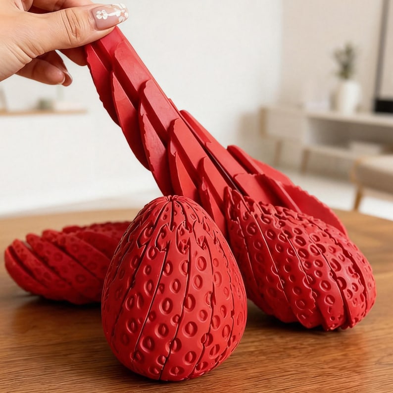 🔥Last Day 55% OFF 🍓3D Printed Twisty Strawberry Fidget Toy