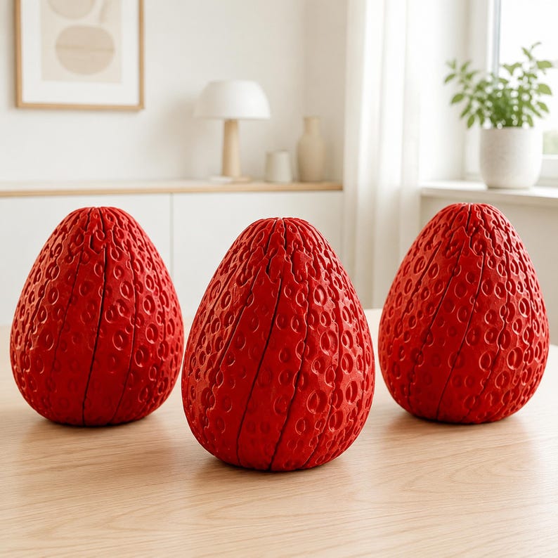 🔥Last Day 55% OFF 🍓3D Printed Twisty Strawberry Fidget Toy