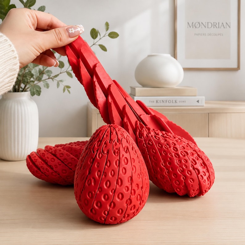 🔥Last Day 55% OFF 🍓3D Printed Twisty Strawberry Fidget Toy