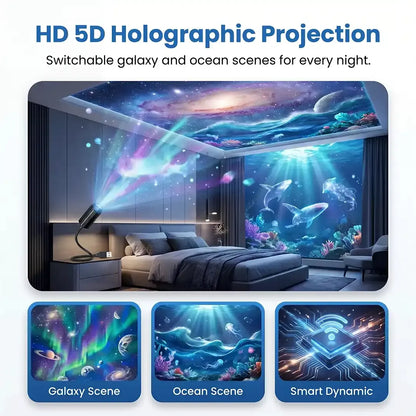 Night Light Projector - Smart Holographic Star Projector