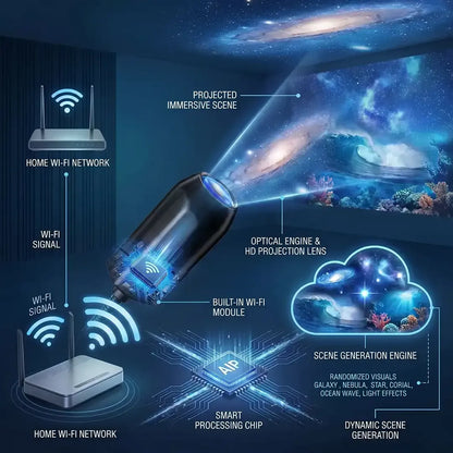 Night Light Projector - Smart Holographic Star Projector