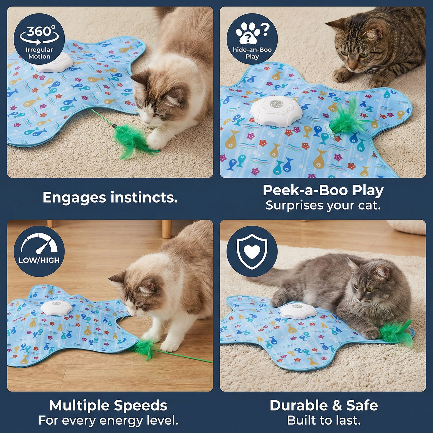 Automatic Teaser Toy for Active House Cats