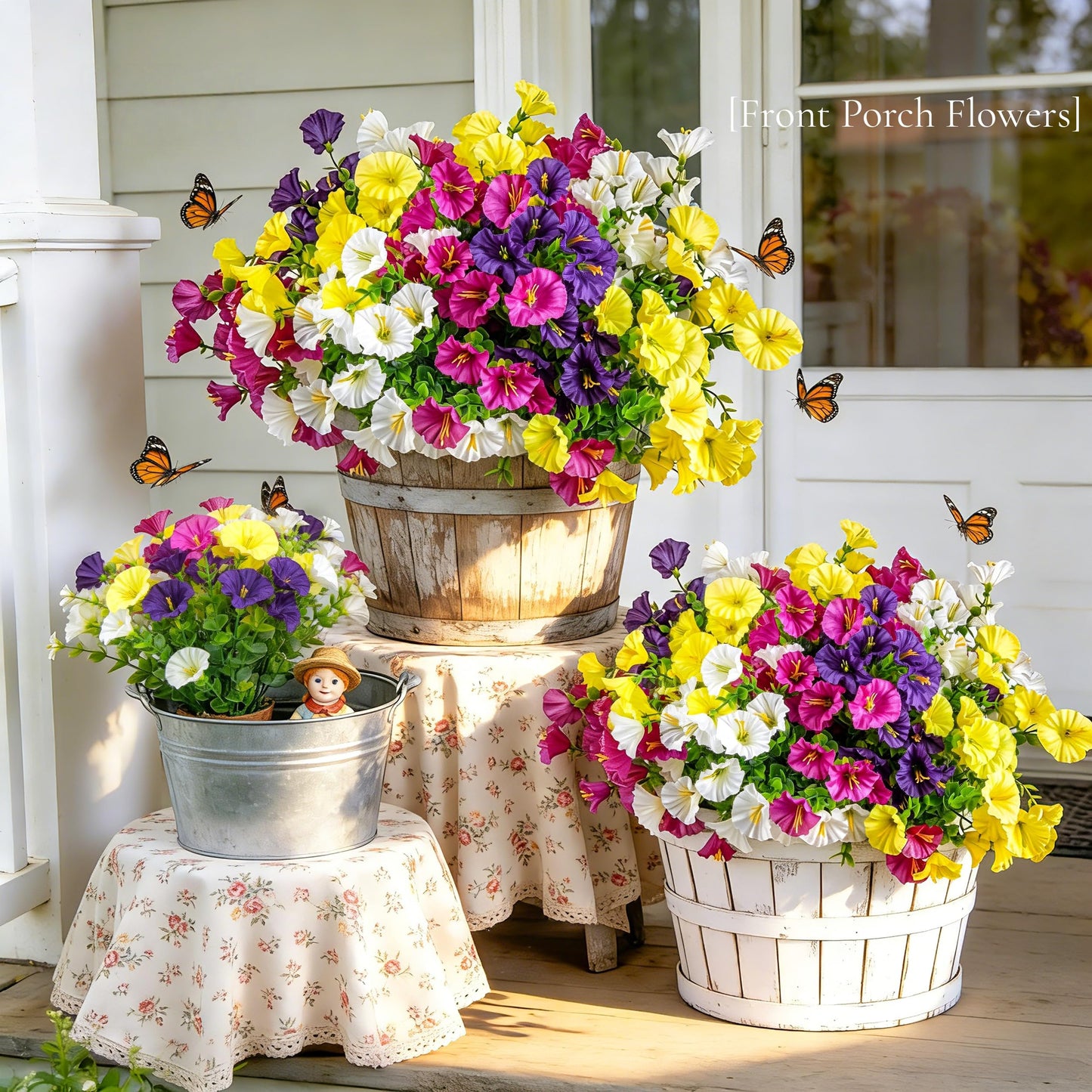 🔥Last Day 60% OFF😍Sunscreen and Rainproof Artificial Petunias Flowers🌺