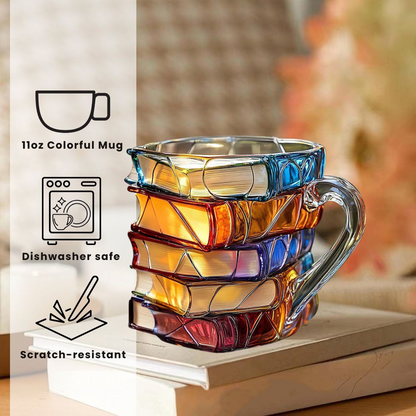 Unique Gift🎁 - 3D Hand-Painted Book-Shaped Coffee Mug