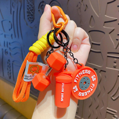 🔥Hot Sale 50% OFF🤩Mini Dumbbell Barbell Keychain🏋🏻 | 🏃🏻Fitness Dopamine Color Bag Charm 🌈🎁