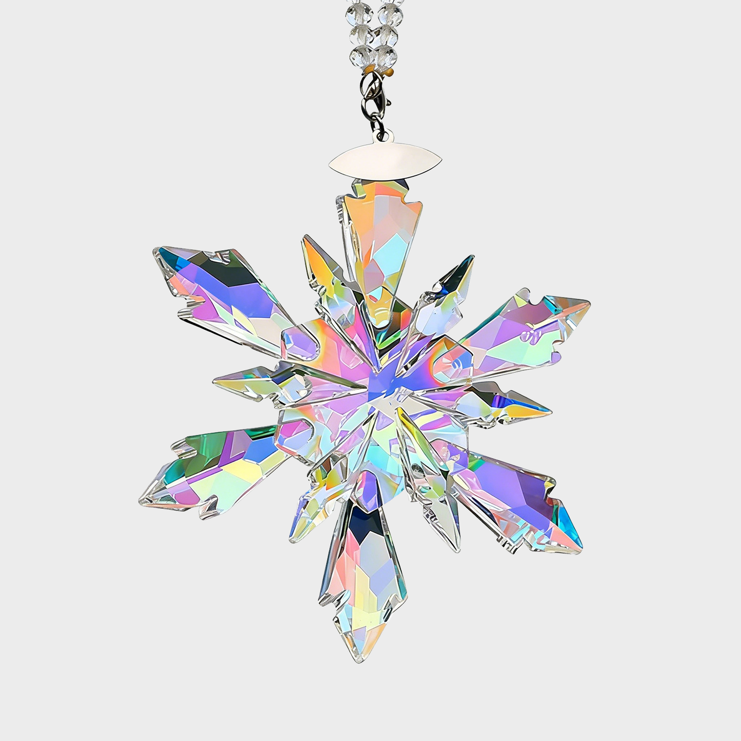 Cwkbzc🎉Crystal Snowflake Suncatcher Christmas Ornament