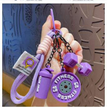 🔥Hot Sale 50% OFF🤩Mini Dumbbell Barbell Keychain🏋🏻 | 🏃🏻Fitness Dopamine Color Bag Charm 🌈🎁