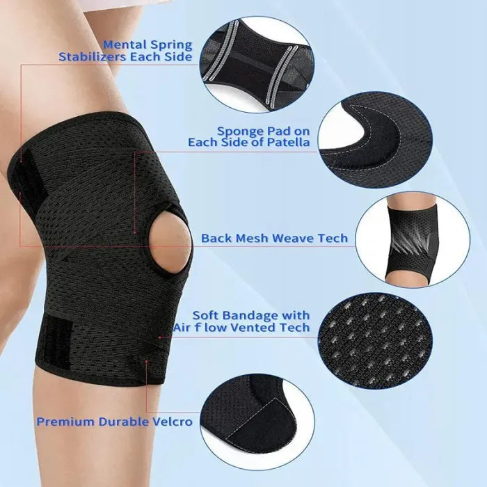 🌟 Knee Brace: 4-Spring Maximum Stability Support