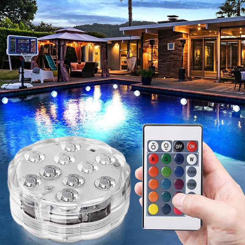 🌈 Waterproof Pool LED Lights | Remote Control Underwater Lamps