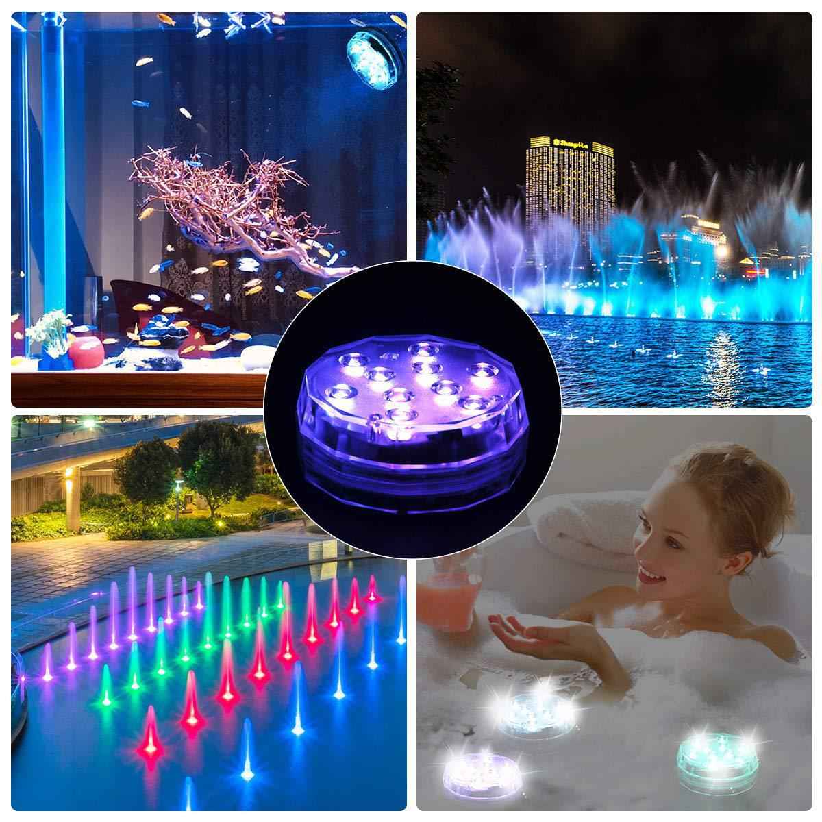 🌈 Waterproof Pool LED Lights | Remote Control Underwater Lamps