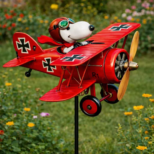 🔥SIDSTE DAG - 50% RABAT🎁 250 års USA Patriotisk Pilot Hvalp Have Vindmølle