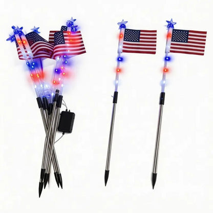 Limited Edition 2026 USA 250th Anniversary 8 Solar Flag Lights – 1776–2026 Heritage Edition 🇺🇸
