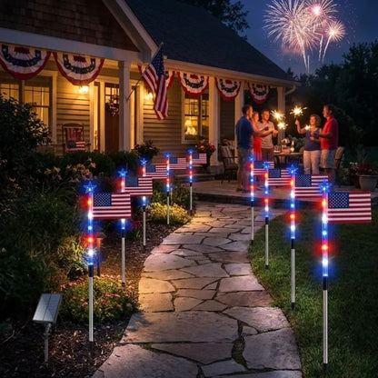 Limited Edition 2026 USA 250th Anniversary 8 Solar Flag Lights – 1776–2026 Heritage Edition 🇺🇸