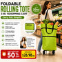 🛍️✨ 🔥LIMITED-TIME SALE🔥 2-in-1 Expandable Rolling Shopping Tote 🛍️🛞 Hidden Wheels, Expandable Zip & 44LB Capacity