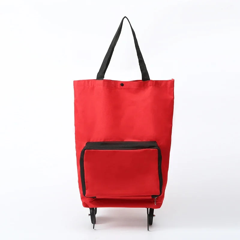 🛍️✨ 🔥LIMITED-TIME SALE🔥 2-in-1 Expandable Rolling Shopping Tote 🛍️🛞 Hidden Wheels, Expandable Zip & 44LB Capacity