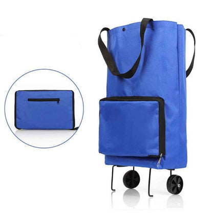 🛍️✨ 🔥LIMITED-TIME SALE🔥 2-in-1 Expandable Rolling Shopping Tote 🛍️🛞 Hidden Wheels, Expandable Zip & 44LB Capacity