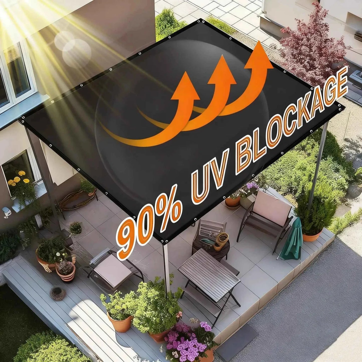 🔥Sommer-Sale-Aktion -49% RABATT🌞-Sonnenschutznetz für den Außenbereich