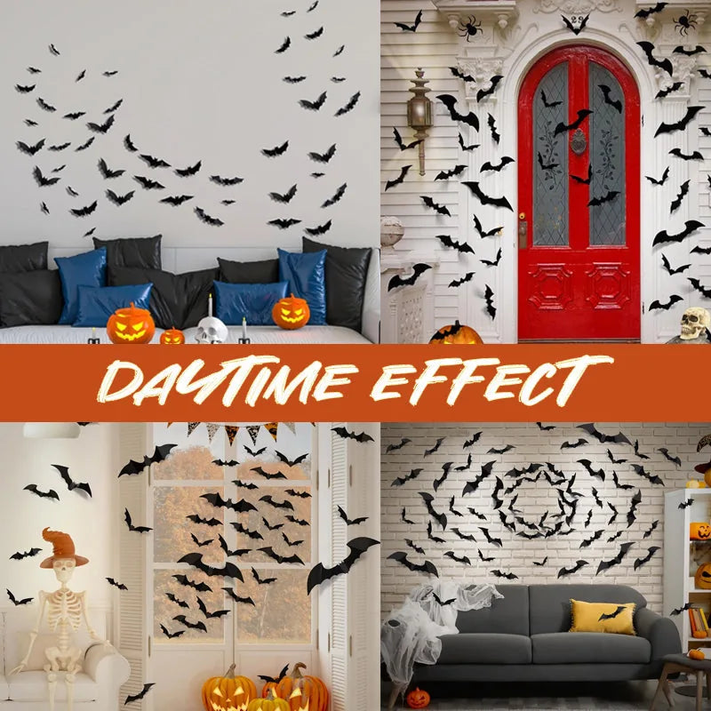 🦇 Leuchtende 3D Fliegende Fledermaus Lichter – Sofortige Halloween Wanddekoration