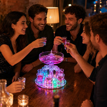 🔥40 % Rabatt nur heute! Getränkespender für Partys mit 6 Schnapsgläsern