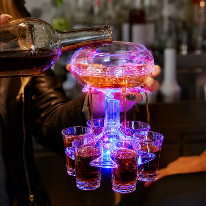 🔥40 % Rabatt nur heute! Getränkespender für Partys mit 6 Schnapsgläsern