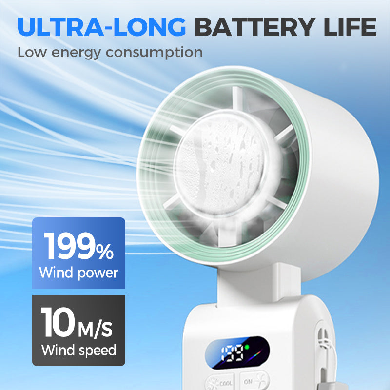 🌬️66% OFF!🧊Handheld Portable Fan with Ice Cooler