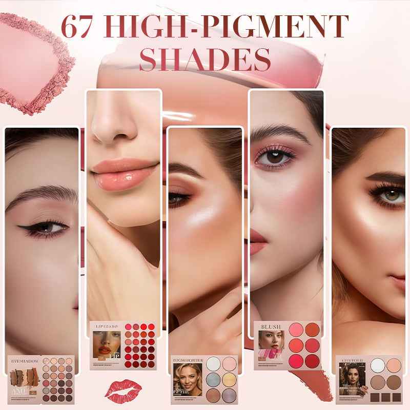 🔥Last Day Promotion 50% OFF💄5-Layer Book-Style Makeup Palette with 67 Pro Shades