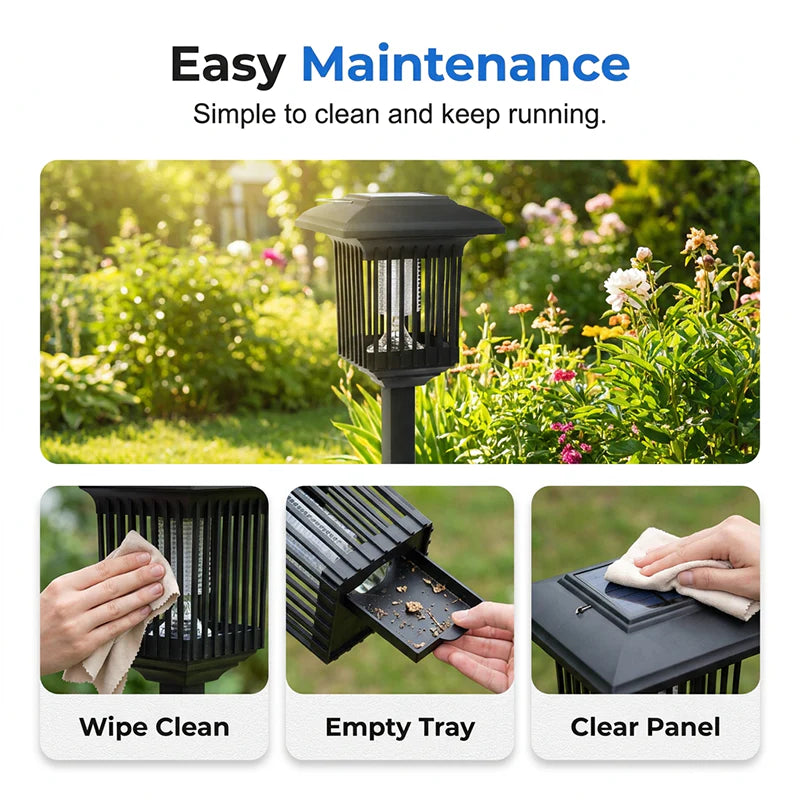 🦟❌Solar-Powered Mosquito Killer Lamp-Outdoor Solar LED Mosquito Killer Garden Lamp