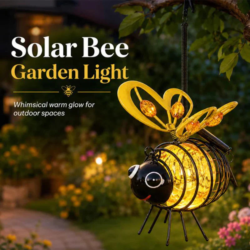 🐝 Outdoor Hanging Solar Bee Light – Charming Garden Décor With A Warm Evening Glow