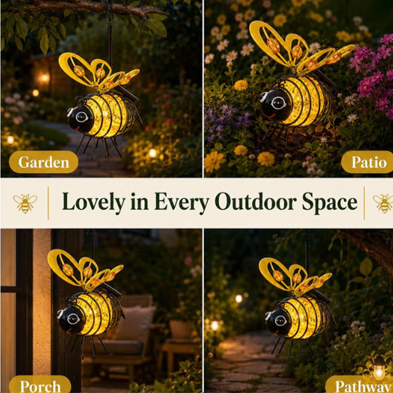 🐝 Outdoor Hanging Solar Bee Light – Charming Garden Décor With A Warm Evening Glow