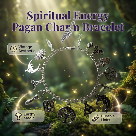 🌙 Vintage Witchy Charm Bracelet – Mystical Celestial Jewelry For Everyday Magic