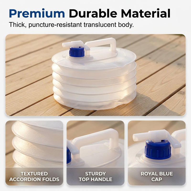 💧 Fold-Flat Water Container for Camping, RVs & Emergency Backup